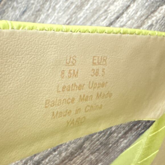 NIB Sam Edelman 8.5M Yaro Leather Ankle Strap Block Heel Sandals Kiwi - Picture 11 of 13